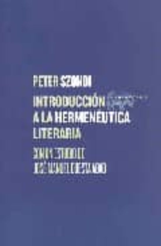 Introducción A La Hermenéutica Literaria