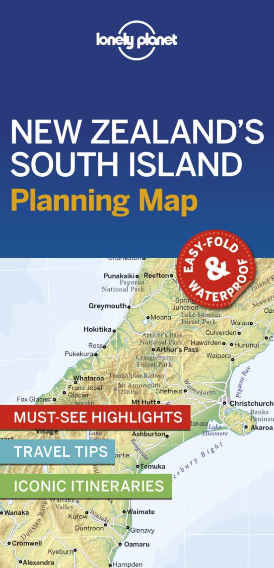 Lonely Planet New Zealands South Island Planning Map 1 2019