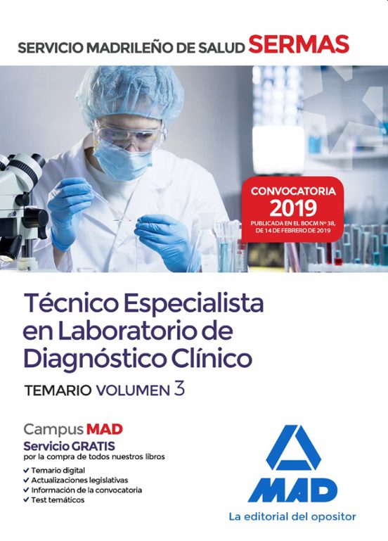 Técnico Especialista En Laboratorio De Diagnóstico Clínico Del Servicio Madrileño De Salud. Volumen 3