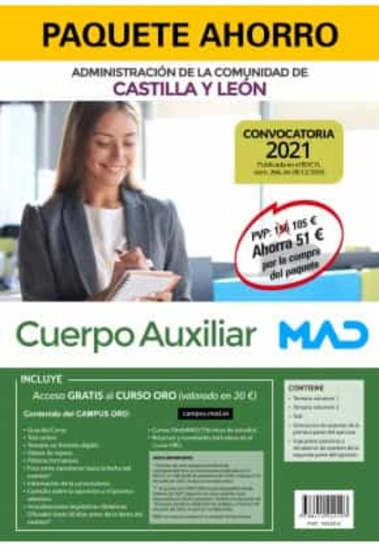 Auxiliar Administrativo De Castilla Y León. Compra Anticipada Paquete