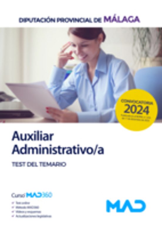 Auxiliar Administrativo/a De La Diputacion De Malaga: Test Del Temario
