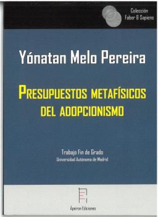 Presupuestos Metafísicos Del Adopcionismo
