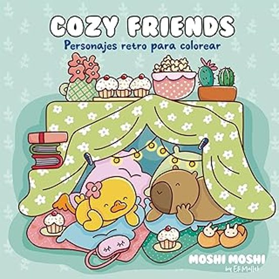 Cozy Friends. Escenas Relajantes Para Colorear