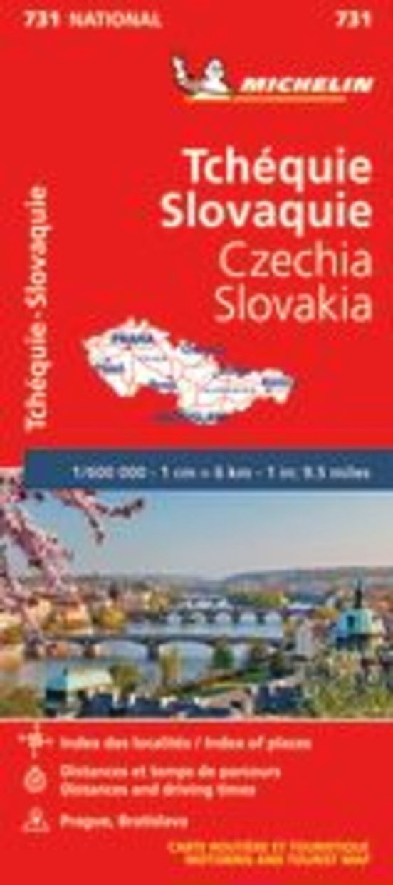 Mapa National Tchequie Slovaquie/czechia Slovakia 2000