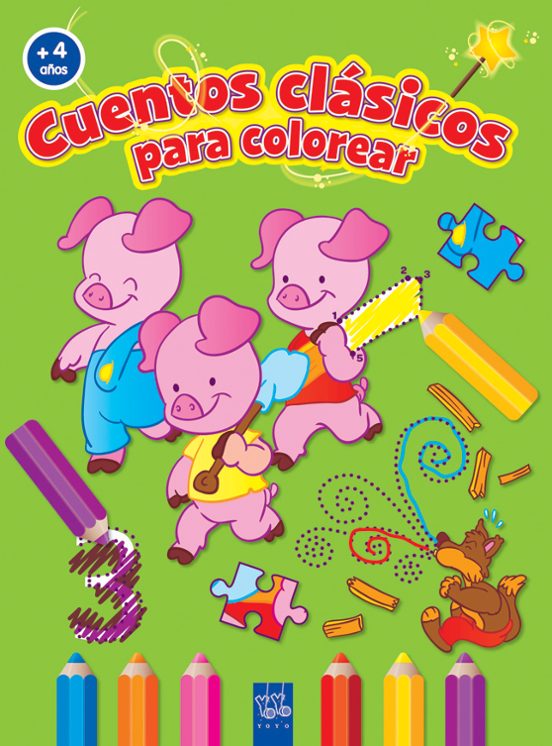 Cuentos Clasicos Para Colorear Los Tres Cerditos
