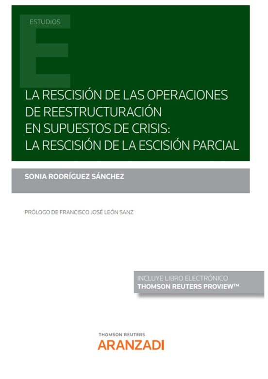 Rescisión De Las Operaciones De Reestructuración En Supuestos De Crisi