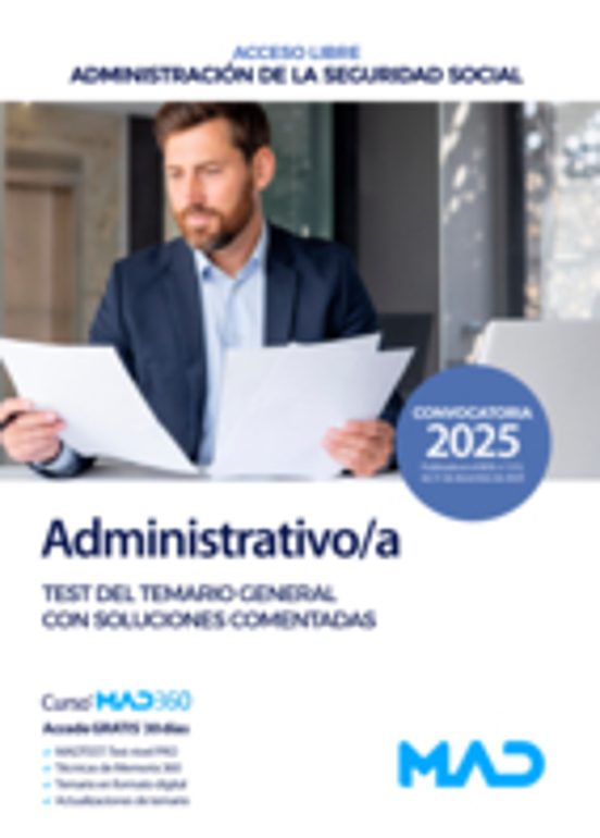 Administrativo/a Seguridad Social . Test Del Temario Gen