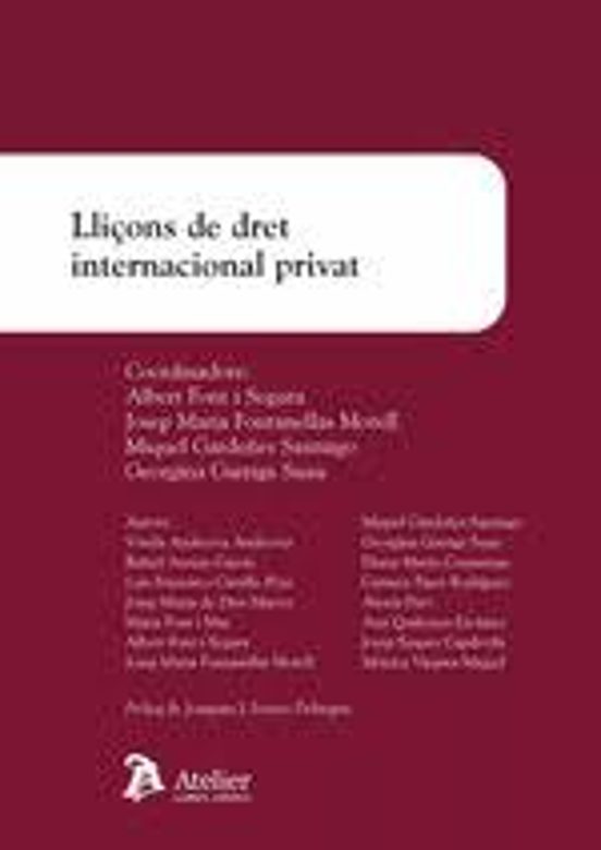 Lliçons De Dret Internacional Privat