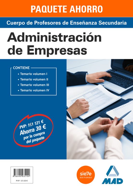 Paquete Ahorro Administración De Empresas Cuerpo De Profesores De Ense