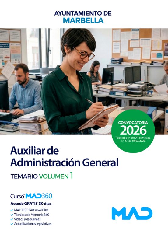 Auxiliar De Administración General. Ayuntamiento De Marbella. Tem Ario