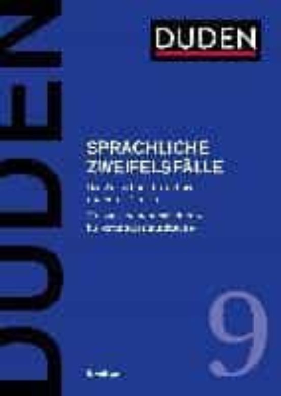 Duden - Sprachliche Zweifelsfälle