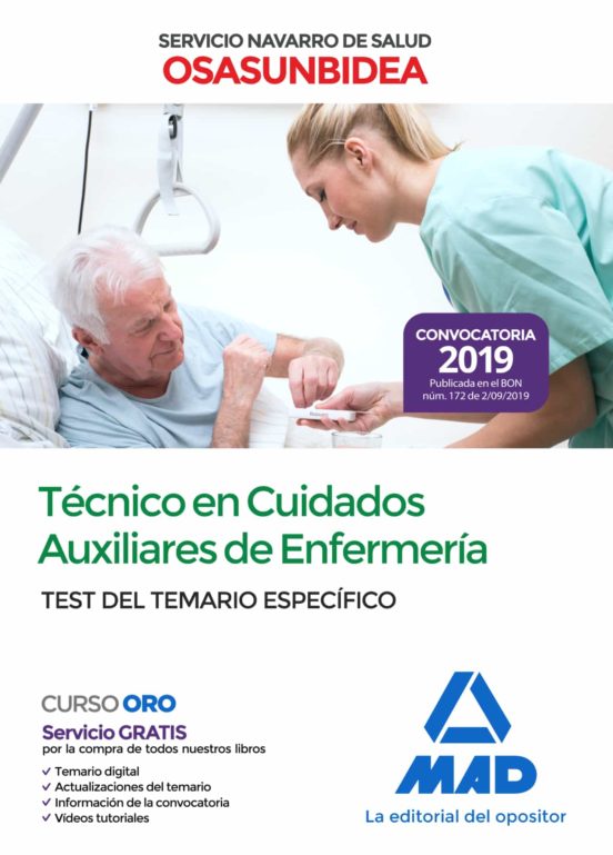 Técnico En Cuidados Auxiliares De Enfermería Del Servicio Navarro De Salud-Osasunbidea. Test Del Temario Específico