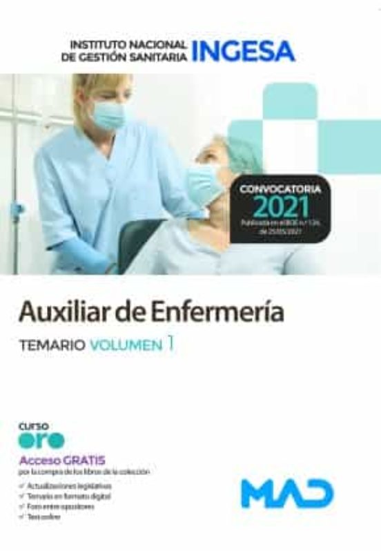 Auxiliar De Enfermería Del Instituto Nacional De Gestión Sanitaria . Temario Volumen 1