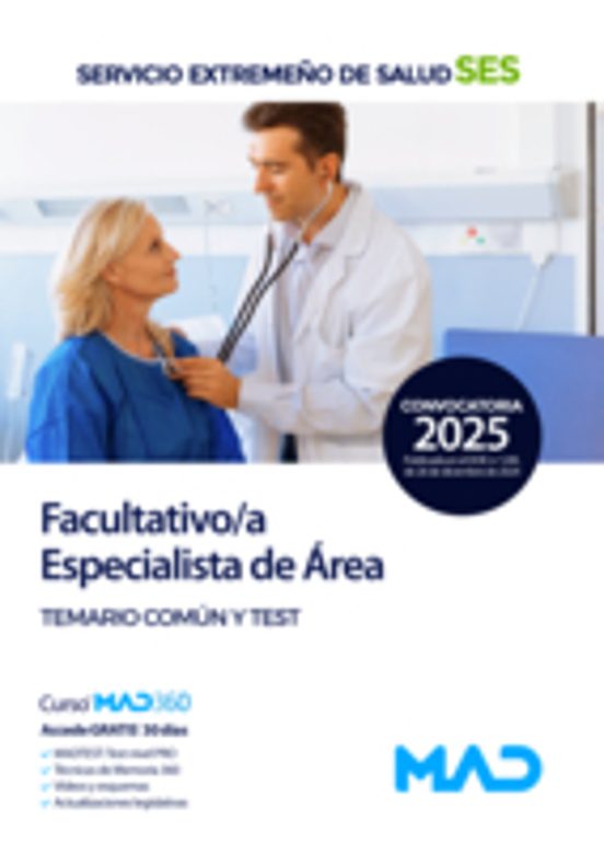 Facultativo/a Especialista De Área. Temario Común Y Test