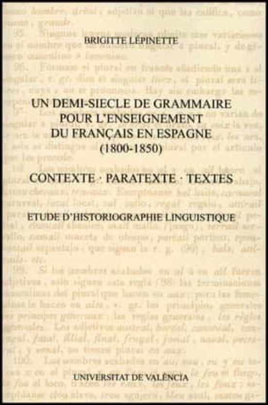 Un Demi-siecle De Grammaire Pour L Enseignement Du Français En Es Pagn