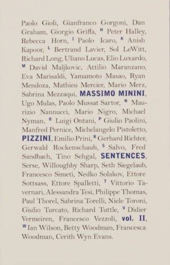 Pizzini / Sentences