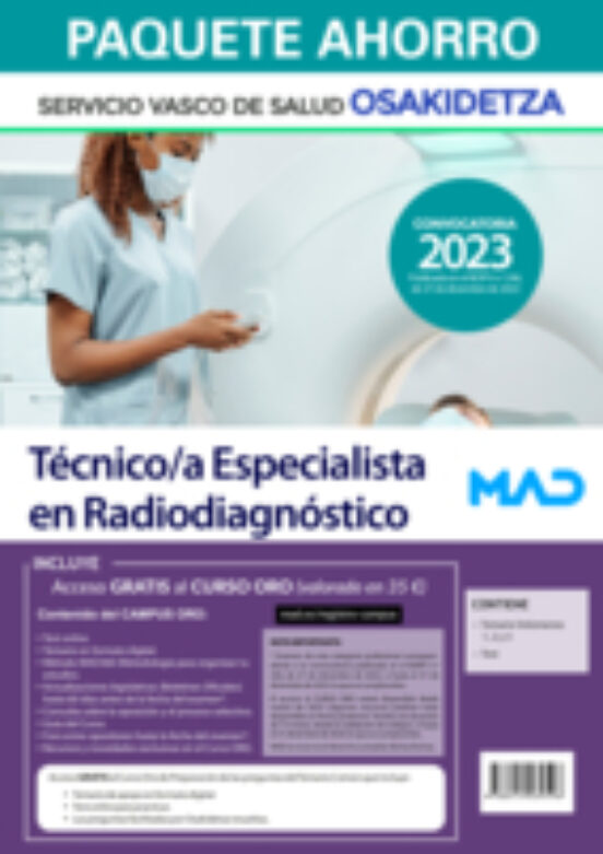 Paquete Ahorro Écnico/a Especialista En Radiodiagnóstico De Osakidetza