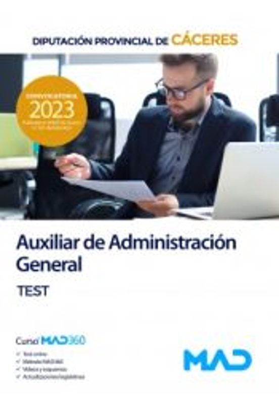 Auxiliar De Administración General De La Diputación Provincial De Cáceres. Test