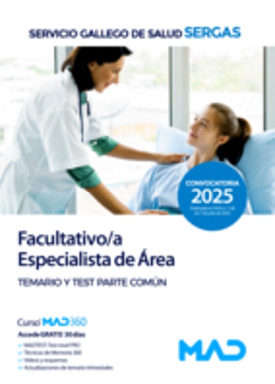 Facultativo/a Especialista De Área. Temario Y Test Parte Común: Servic