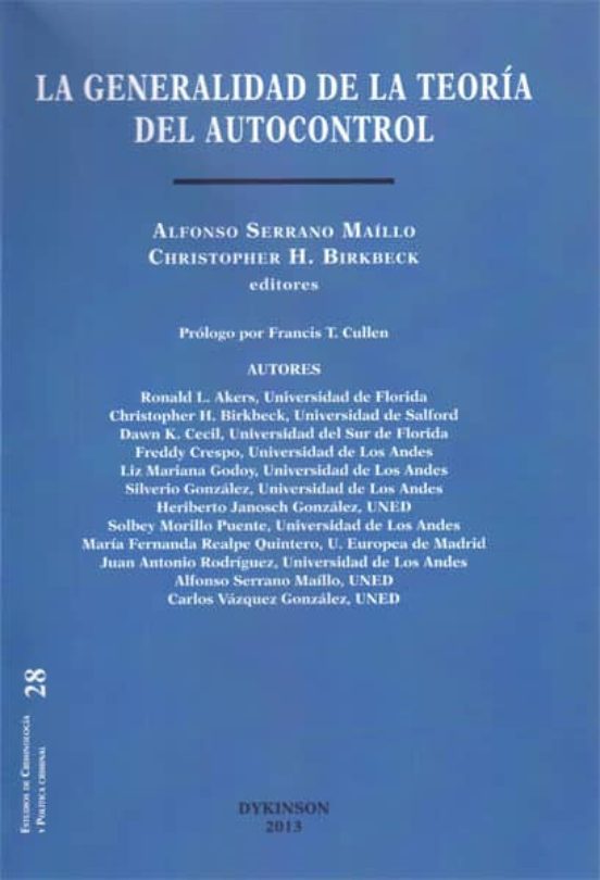 La Generalidad De La Teoría Del Autocontrol