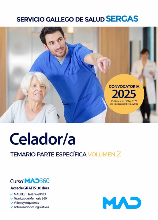 Celador/a Temario Parte Específica Volumen 2 Servicio Gallego De Salud