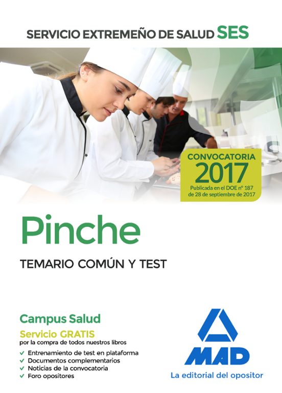 Pinche Del Servicio Extremeño De Salud . Temario Común Y Test