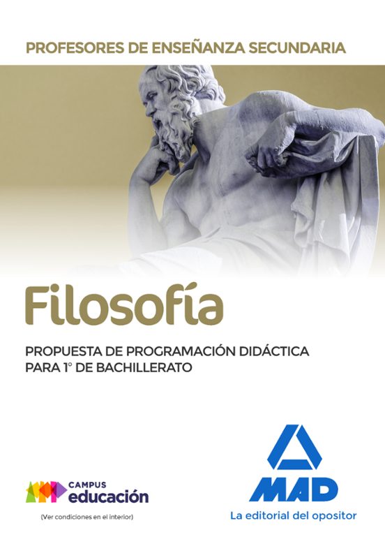Profesores De Enseñanza Secundaria Filosofía. Propuesta De Programación Didáctica Para 1º De Bachillerato