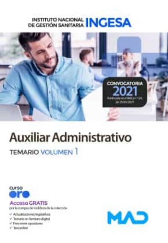 Auxiliar Administrativo Del Instituto Nacional De Gestión Sanitaria . Temario Volumen 1