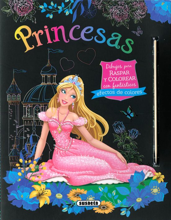 Princesas. Dibujos Para Raspar Y Colorear