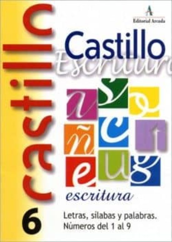 Castillo De Escritura 6 Letras Sílabas Y Palabras. Números 1 Al 9