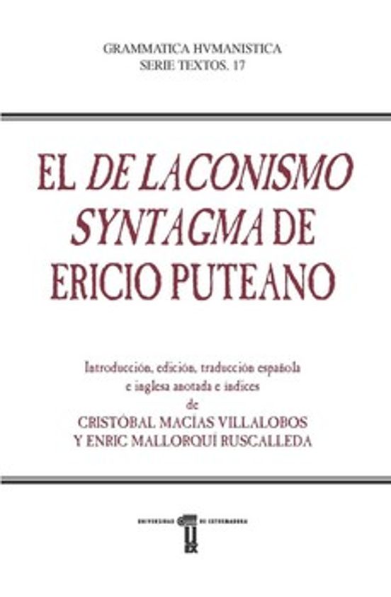 El De Laconismo Syntagma De Ericio Puteano