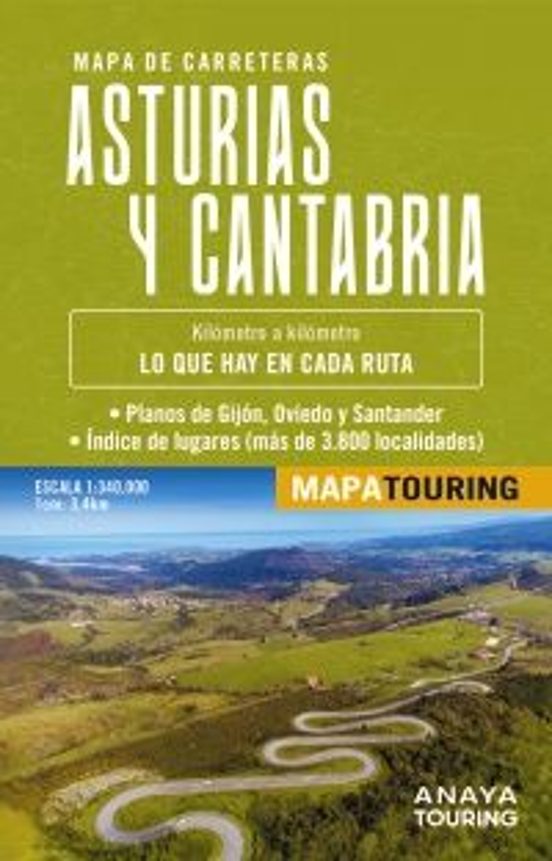 Mapa De Carreteras Asturias Y Cantabria Escala 1:3 40.00