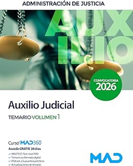 Cuerpo De Auxilio Judicial. Temario Volumen 1