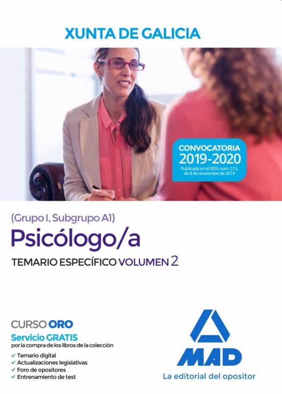 Psicólogo/a De La Xunta De Galicia Temario Espec
