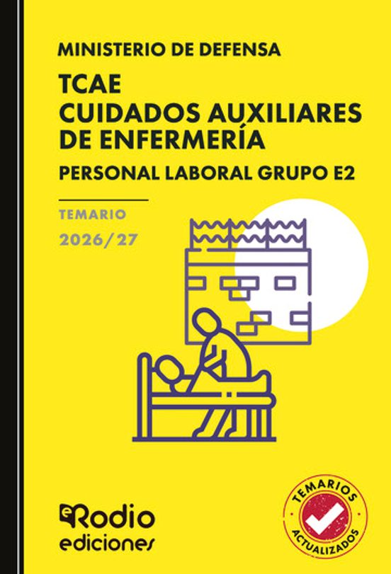 Tcae Cuidados Auxiliares De Enfermería. Personal Laboral Grupo E2. Ministerio De Defensa. Temario. 2026-27