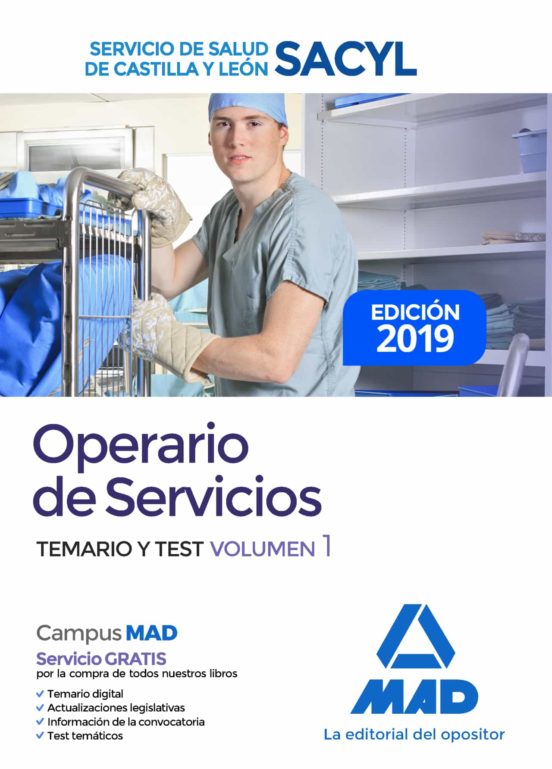 Operario De Servicios Del Servicio De Salud De Castilla Y León . Temario Y Test Volumen 1