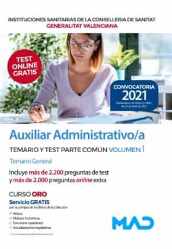 Auxiliar Administrativo/a De Ii Sanitarias De La C. De Sanitat Genera