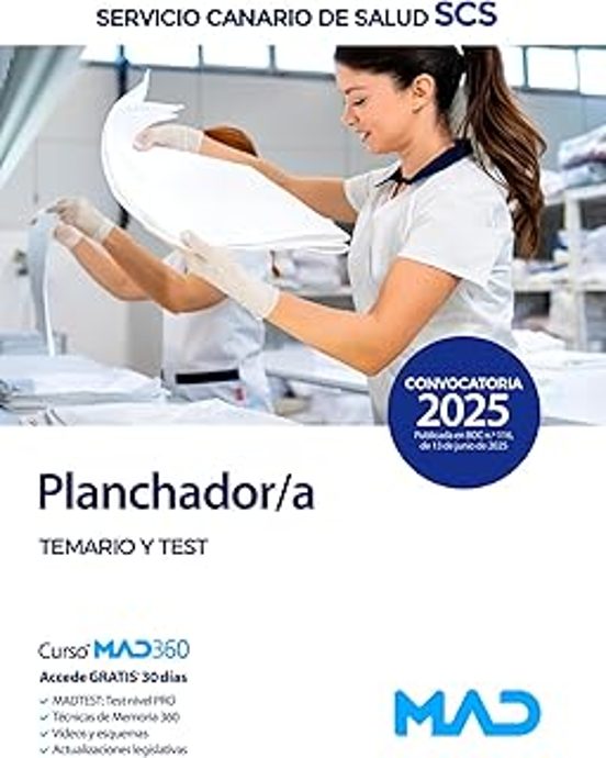 Planchador/a Servicio Canario De Salud. Temario Y Test