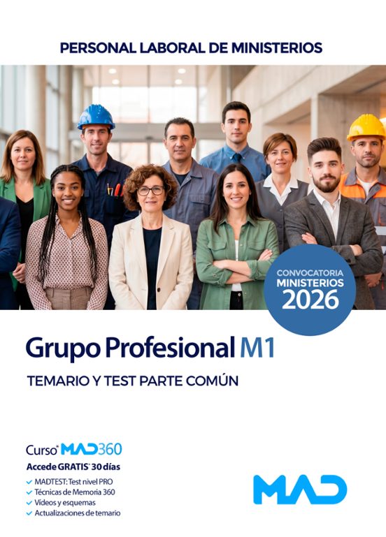Grupo Profesional M1. Personal laboral de ministerios. Temario y parte común