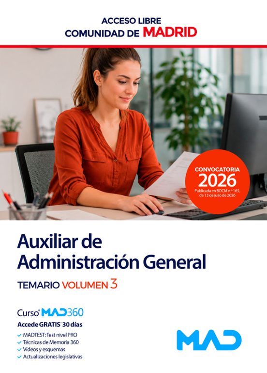 Auxiliar de Administración General . Temario Volumen 3