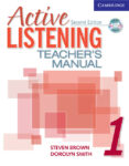 ACTIVE LISTENING 1 TEACHERS MANUAL WITH AUDIO CD de BROWN, STEVE 