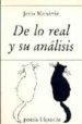 DE LO REAL Y SU ANALISIS de MUNARRIZ PERALTA, JESUS 