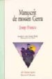 MANUSCRIT DE MOSSSEN GERRA de FRANCO, JOSEP 