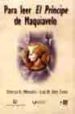 PARA LEER EL PRINCIPE DE MAQUIAVELO de MIRANDA, CARLOS E.  ORO TAPIA, LUIS 