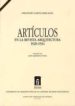 ARTICULOS EN LA REVISTA ARQUITECTURA 1920-1934 de GARCIA-MERCADAL, FERNANDO 