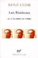 LES MATINAUX, SUIVI DE: LA PAROLE EN ARCHIPEL de CHAR, RENE 