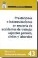 PRESTACIONES E INDEMNIZACIONES EN ATERIA DE ACCIDENTES DE TRABAJO ASPECTOS PENALES, CIVILES Y LABORALES di VV.AA. 