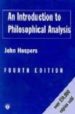 AN INTRODUCTION TO PHILOSOPHICAL ANALYSIS (4TH ED) di HOSPERS, JOHN 