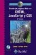DISEO DE PAGINAS WEB CON XHTML, JAVASCRIPT Y CSS (2 ED) di OROS CABELLO, JUAN CARLOS 