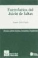 FORMULARIOS DEL JUICIO DE FALTAS di TORRO ENGUIX, JOAQUIN 